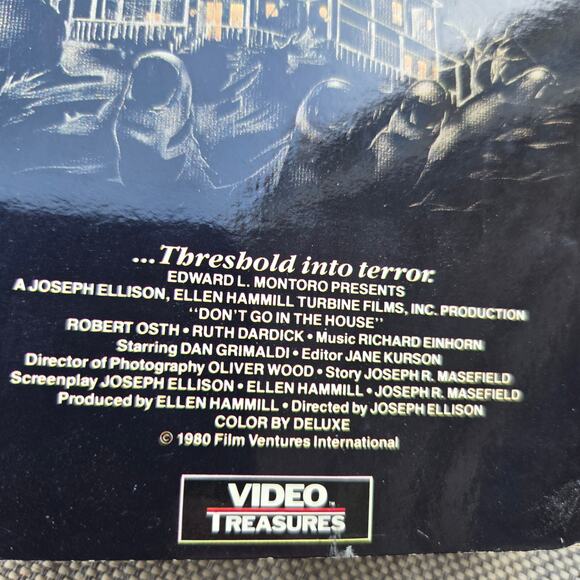Don't Go in the House (VHS) 1982 Video Treasures Turbine Films Horror Film Works - Picture 7 of 7